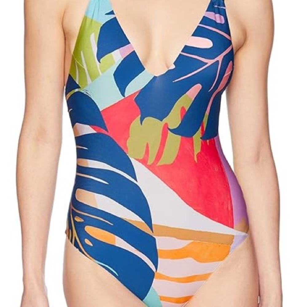 Trina Turk Banana Leaf Print One-Piece Swimsuit